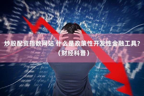 炒股配资指数网站 什么是政策性开发性金融工具？（财经科普）