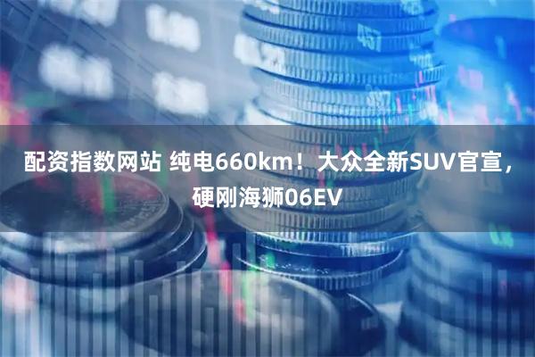 配资指数网站 纯电660km！大众全新SUV官宣，硬刚海狮06EV